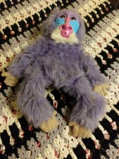 KRATTS CREATURES Talking Mandrill 1997 Purple Primate Plush