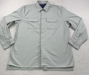Camisa vintage Levi's Sta-Prest para hombre XL gris manga larga abotonada safari - Imagen 1 de 14