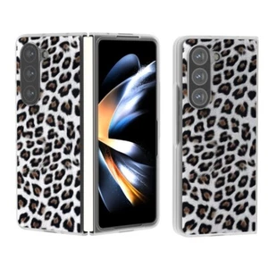 For Samsung Galaxy Z Fold6 5G Frosted Transparent Edge Leopard Print Phone Case - Photo 1 sur 1