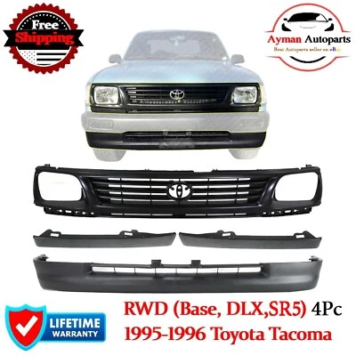 For 1995-1996 Toyota Tacoma 2WD New Grille + Headlight Fillers & Lower Valance - Image 1 of 4