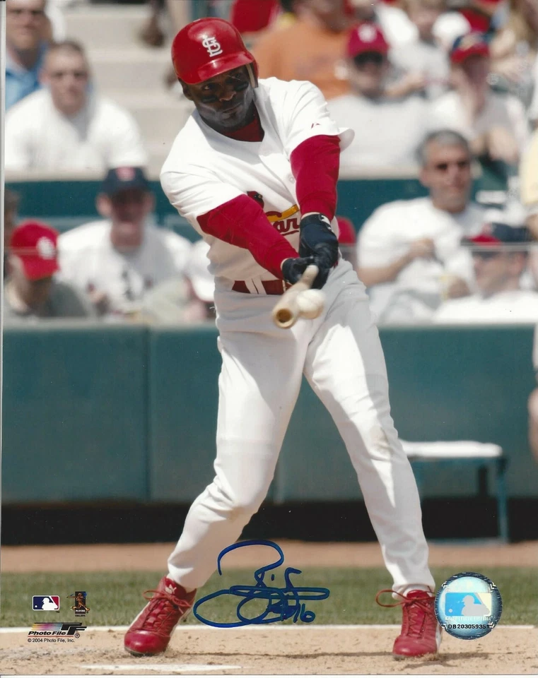 Reggie Sanders autographed 8x10 St Louis Cardinals Free Shipping  #S560 - Image 1 of 1