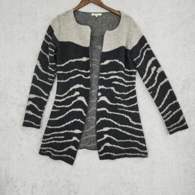 Elisabetta Wool Alpaca Women's Zebra Cardigan Size S Made in Italy 19CT - Image 1 of 4