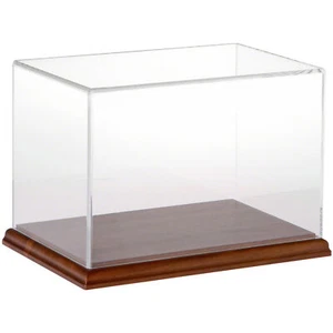 Plymor Clear Acrylic Display Case with Hardwood Base, 9" W x 6" D x 6" H - Picture 1 of 2