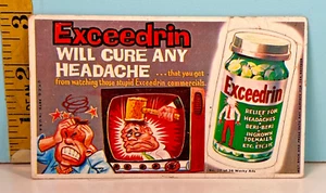 1969 Topps Wacky Ads #27 EXCEEDRIN Relief For Headaches - Picture 1 of 2