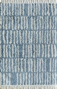 Rugs America Bennett Bt30c Geometric/stripe Shag Area Rug - Picture 1 of 7