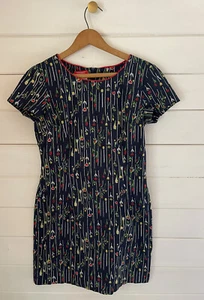 Vintage 90s ESPRIT Mini Dress Navy Floral Juniors 5/6 | Women’s XS Short Sleeve - Picture 1 of 6