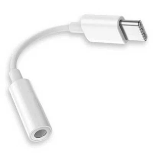 Cavo Adattatore USB Tipo C a Jack 3.5mm Audio TRRS OMPT F/M per Cellulari Bianco - Afbeelding 1 van 6