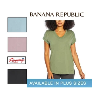 Banana Republic Roll Sleeve Tee Shirt Casual Top C12