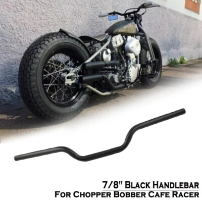 7/8" 22mm Motorcycle Handlebar Black Drag Bars Euro Iron Universal For Harley - Image 1 of 4