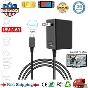AC Adapter 15V Fast Wall Charger For Nintendo Switch TV & Dock Mode Power Supply - Picture 1 of 13
