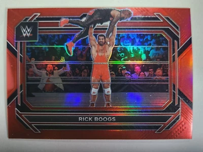 2023 Panini Prizm WWE RED PRIZM #87 RICK BOOGS /299 - Image 1 of 2