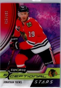 2021-22 Synergy Jonathan Toews #ES-JT Exceptional Stars Red SN #469/499 - Picture 1 of 2