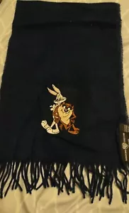 Bufanda Warner Bros 1995 Bugs & Taz para hombre talla única azul marino - Imagen 1 de 4