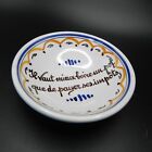 Art Pottery Trinket Dish Jewelry Change Key Bowl French Hand Painted VTG 4 in