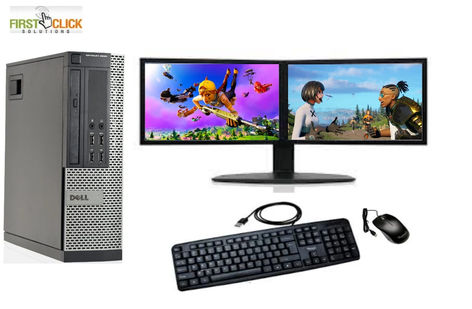 ULTRA FAST Gaming PC Intel Core i7 16GB 1TB Windows 11 GT710 DUAL SCREEN - Image 1 of 4