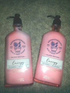 2 NEU & FRISCH Bath & Body Works Plumeria Mandarian Pumpe LOTION JE 6,5 Unzen - Bild 1 von 3