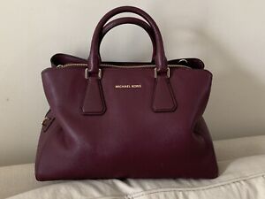 Michael Kors Purple Leather  Satchel Handbag