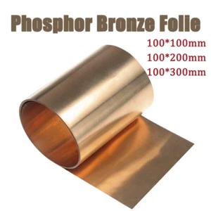 Phosphor Bronze Feinblech Plattenfolie Rolle 100*100/100*200/100*300mm 0.1-0.8mm - Picture 1 of 7