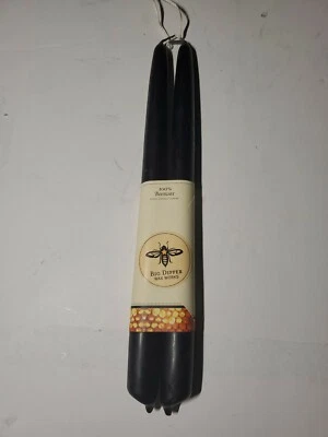 全新带标签,100% 蜜蜡 Big Dipper Wax Works,手工浸 12 英寸锥形,黑色 — 第 1/3 张图片