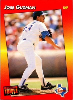 1992 Donruss Triple Play - #215 Jose Guzman - Image 1 of 2