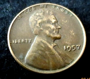 ***1957**WHEAT PENNY**COIN ***NO MINT MARK***CIRCULATED***EXCELLENT CONDITION*** - Picture 1 of 2