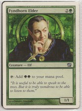MTG - 8th edition series Fyndhorn Elder - an uncommon green Creature - Elf card
