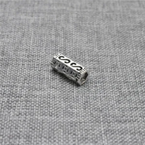 5 Sterling Silver Coin Tube Beads 925 Silver for Faceted Money Polygon Bracelet - Picture 1 of 6