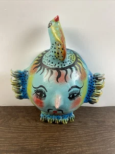 Hand Crafted Mexican Coconut Folk Art Mask - Picture 1 of 5