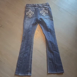 ZCO Jeans Used Blue Jeans Damen Größe 9 Strassverzierung. G - Bild 1 von 8