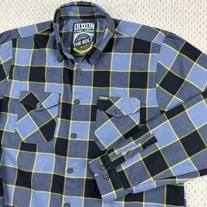 Dixxon Flannel Co The Bolt Herren L grau schwarz kariert Langarm Button Down Hemd - Bild 1 von 10