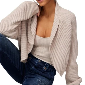 Suéter WHBM Mezcla de Cachemira Costilla Cocoon Crema Para Mujer’s Talla Grande - Imagen 1 de 8