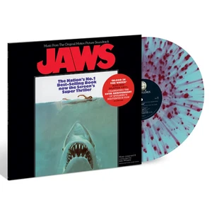 JAWS SOUNDTRACK LP NEW! LIMITED 50TH ANN. BLUE+BLOOD IN THE WATER SPLATTER LP! - Foto 1 di 1