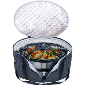 Estuche de transporte para olla de cocción lenta compatible con soporte para olla de 6-8 cuartos de galón para caliente... - Imagen 1 de 7