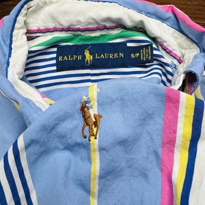 Ralph Lauren Herren Gr. S Mehrfarbig Kariert Streifen Langarm Knopfleiste Hemd - Bild 1 von 9