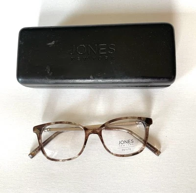 Jones New York Petite VJOP248 Brown Horn Women’s Eyeglasses 49[]16 140 & Case - Image 1 of 4