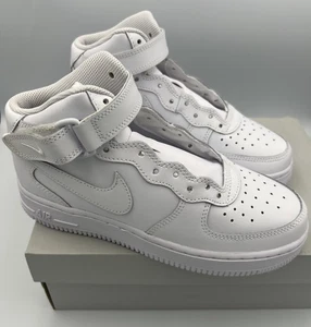 Nike Air Force 1 Mid GS size 5y White shoes NEW Rare! DH2933-111 - Picture 1 of 9
