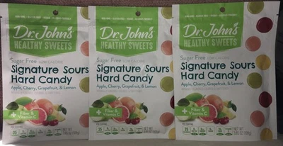 3 Dr John’s 无糖素食糖果酸健康糖果硬糖零 3.85 盎司 — 第 1/4 张图片