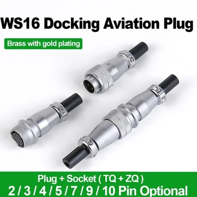 WS16 WEIPU 2 3 4 5 7 9 10pin Bulkhead Aviation Plug & Socket Circular Connector - Image 1 of 4