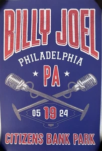 BILLY JOEL POSTER PHILADELPHIA PHILLIES CITIZENS BANK PARK 19.05.2024 PIANO MAN - Bild 1 von 4