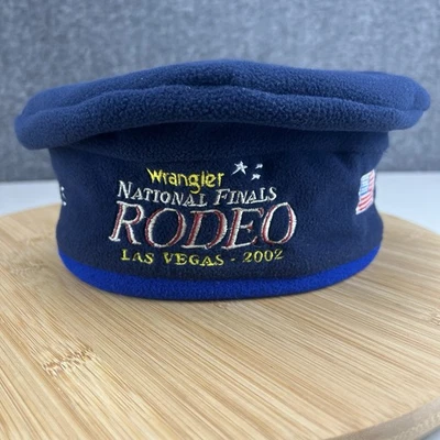 De colección 2002 Wrangler NFR Rodeo Las Vegas Gorro Gorra OSFM Raíces Azules Vellón Foto 1 de 4