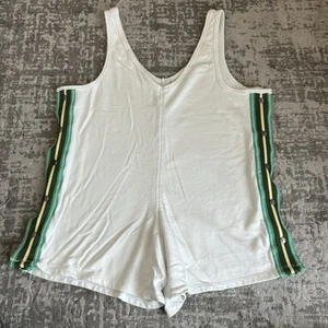 Free People Get Set Track Romper White/Green/Yellow Comfy Romper Size XS - Picture 1 of 12