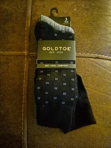 Gold Toe Men's Fashion Crew 3-Pack Socks 2055s - Picture 1 of 2