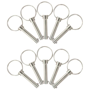 2er Set Stahl Kugelriegel Marine Schnellspannhaken Takelage Pin Bimini Top Pins - Bild 1 von 12