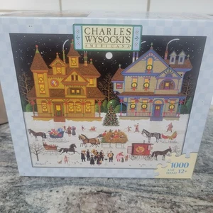 NEW 2006 HTF Victorian Christmas Winter Charles Wysocki 1000 Piece Puzzle Pc - Picture 1 of 2