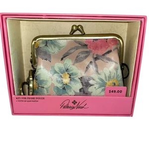 Patricia Nash First Bloom Leather Framed Kiss Lock Coin Wallet Floral  NIB - Picture 1 of 9