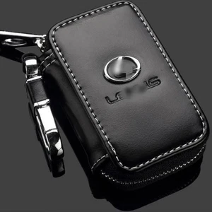 Cowhide Leather Car Key Case Bag Keychain Remote Key Fob Cover for LEXUS - Picture 1 of 7