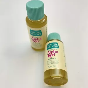 lot of 2 1976 Therapeutic Alpha Keri Bath Oil 7/8oz Sample/Travel Sz NY Prop Ad - Picture 1 of 5