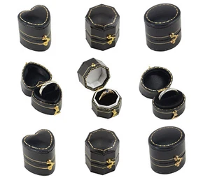 Luxury Victorian Style Heart Hexagonal Oval Ring Gift Storage Holder Display Box - Picture 1 of 11