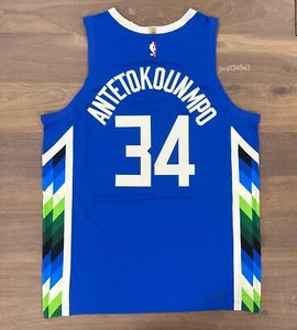 AUTHENTIC Nike ADV Giannis Antetokounmpo Milwaukee Bucks City Edition Jersey XL - Picture 1 of 6
