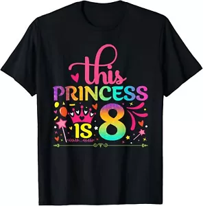 Daughter Birthday 8 Years Old Princess Girl 8th B-day Funny T-Shirt Hoodie - Picture 1 of 13